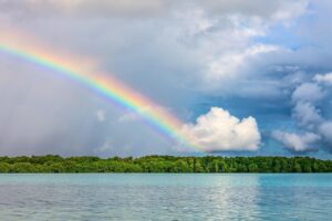 landscape, rainbow, tropical, atoll, beautiful nature, nature, lagoon, widi archipelago, indonesia, nature background, hd wallpapers, hd wallpaper, nature wallpaper